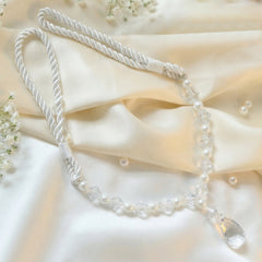 Luxury Crystal and Pearl Beaded Curtain Tieback (1 Pc)