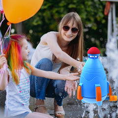 HydroBurst rocket sprinkler spraying water