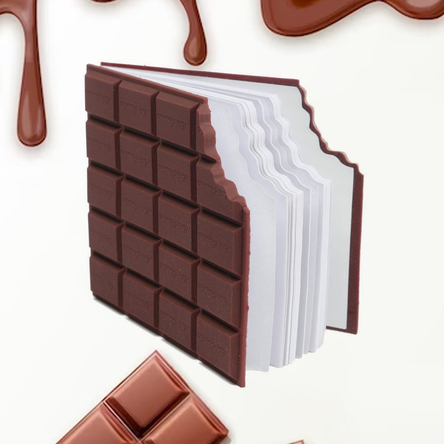 Small chocolate scented bite-shape pocket diary closed