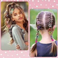 Star-Shaped Hair Clips for Girls - (2 Pc)