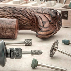Complete mini drill bit accessory set for rotary tools.