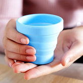 Foldable silicone travel mug Round Silicone Foldable Glass