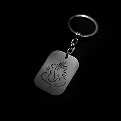 Divine Ganesh metal keychain with sturdy chain
