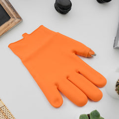 Silicone thumb cutter glove with stainless steel blade