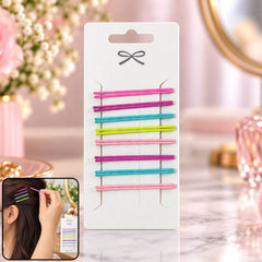 Colour bobby pins hair styling