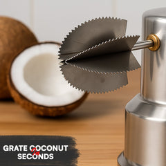 Supermom Stainless Steel Coconut Scraper with Vacuum Base (1 Pc)