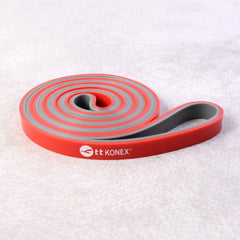 Resistance exercise band flat on surface