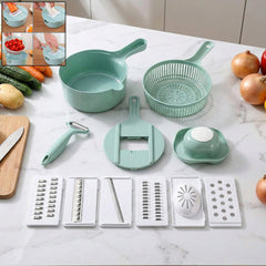 Multi-functional vegetable slicer set for kitchen