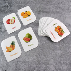 KidKraft fruit flashcards set with colorful cards