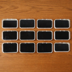 12-piece rectangle mini jewellery storage box set with soft inner base for rings and earrings