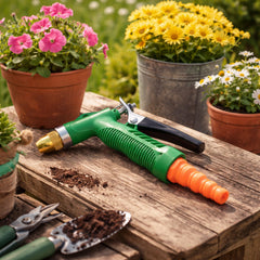 DeoDap Durable Hose Nozzle Water Lever Spray Gun - in-use lifestyle shot