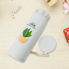Eco-friendly borosilicate glass water bottle