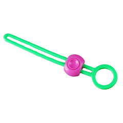 Pull ring design on bag clip for easy handling and hanging
