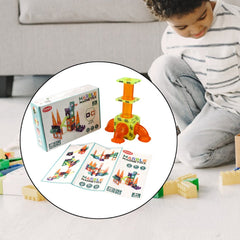 Transparent 3D magnetic puzzle track toy construction