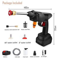 Close-up of pressure washer spray gun