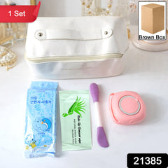 Women's travel hygiene essentials combo with storage bag