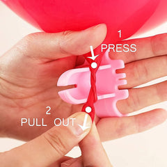 Balloon Tie and Decoration Tool Set in use