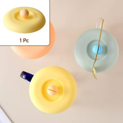 Silicone cup lid providing airtight dust proof seal