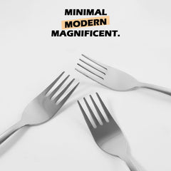 Forks set with ergonomic handles