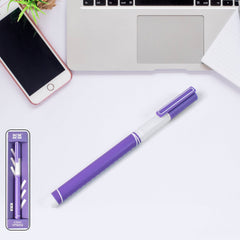 Black gel pen with flexible sturdy clip