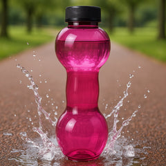 FitFuzion dumbbell water bottle angled side view