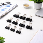 Strong Black Binder Clips (10 Pc )