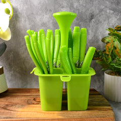 Supermom 24-Piece Stainless Steel Cutlery Set with Holder
