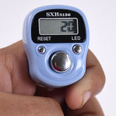 Portable digital finger counter with light on finger
