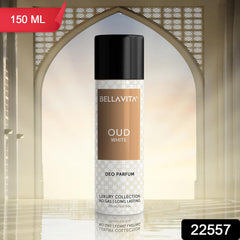 Bellavita Oud White Deo Perfume Body Spray for Men & Women 150 ML