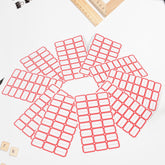 Multipurpose Blank Label Sticker Sheets with bold red borders