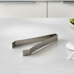 Stainless steel fish bone tweezer with angled tip