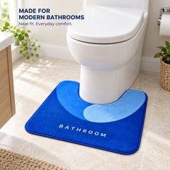 Absorbent commode rug bathroom