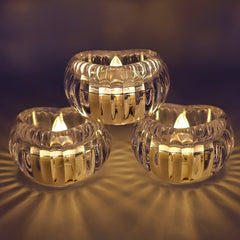 Set of 3 Heart-Shaped LED Flameless Decorative Candles