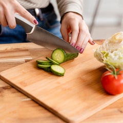 Large wooden kitchen cutting board for chopping tasks