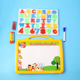 2-in-1 Kids Writing Board with magnetic letters and numbers
