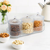 Dry Fruit & Snack Storage 3-Piece Set with Tray