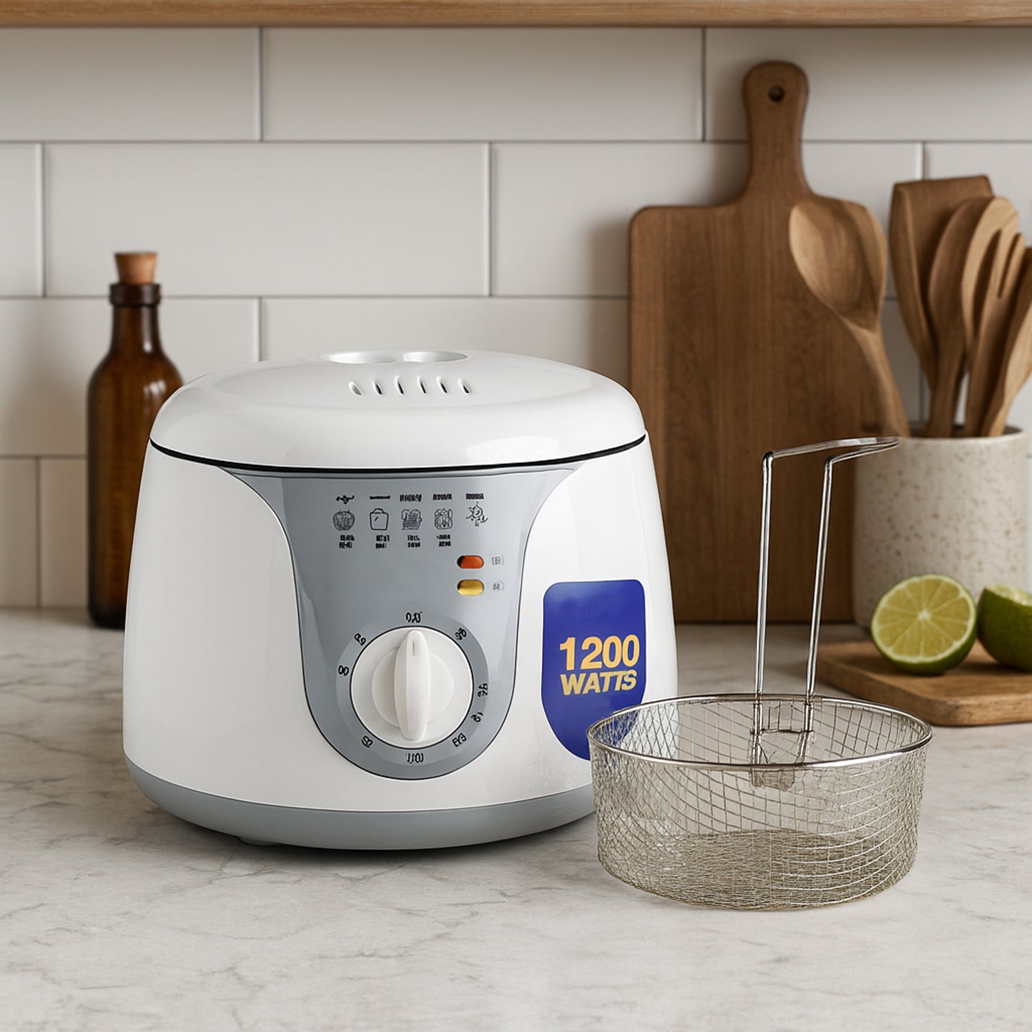 Orbit 1200W Electric Deep Fryer with Stainless Steel Body