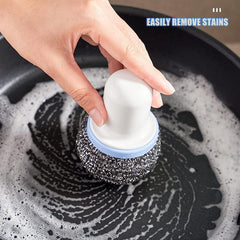 Cleaning brush near kitchen sink