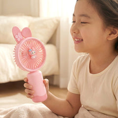 Cute Cartoon Design Rechargeable Mini Handheld Fan (1 Pc)