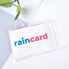 Emergency waterproof raincoat card unfolded
