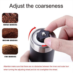 TravelGrind Stainless coffee grinder side view