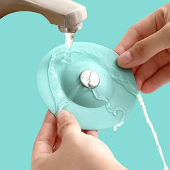 Flexible Drain Cover and Filter in Light Green Silicone