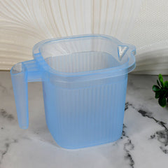 Transparent square bath mug with handle