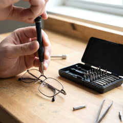 Close-up of precision screwdriver handle