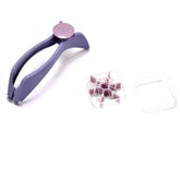 Slique threading kit removing upper lip hair for smooth skin.