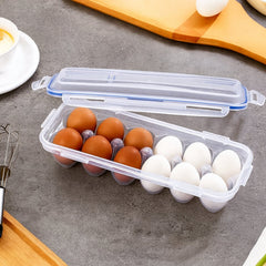 Lock-Clip Refrigerator Egg Storage Box closed on fridge shelf