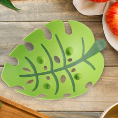Leaf Pattern Plastic Fruit Bowl with Airflow Cut-Outs