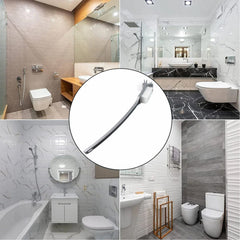 Ergonomic swipe long handle toilet cleaning brush
