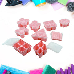 Colorful shaped ice cubes made using the multi design ice mold