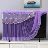 Dustproof cover on 32 inch TV showing breathable net material